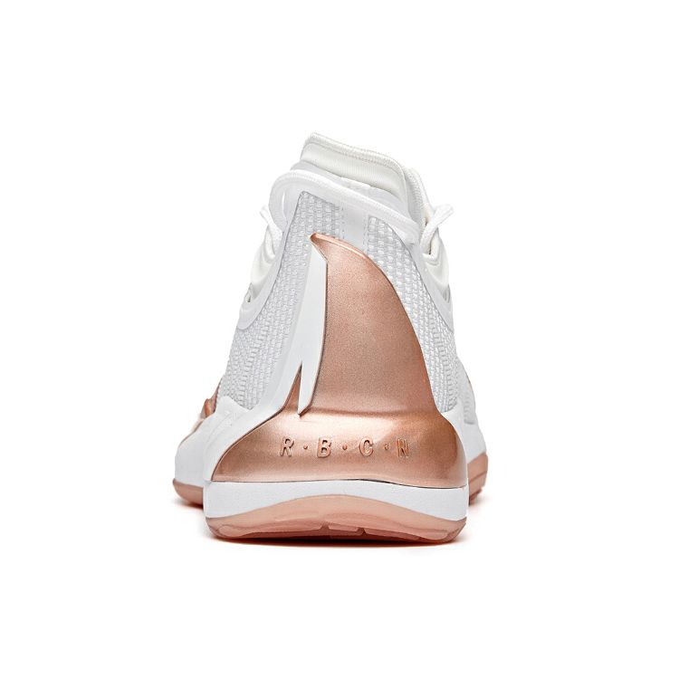Anta Hayward GH1 Low Durable Non-Slip Basketball Shoes Men Sneakers White Rose-Gold 112031103-3