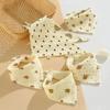 New Baby Cotton Soft Soothe Appease Square Towels Infant Color Matching Bandana Handkerchief Muslin Burp Cloths Feeding Bibs