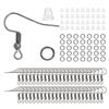 300pcs/Set Hypoallergenic Earring Hook Kit Mix-color Ear Wires Fish Hooks Open Jump Rings Earplugs For Earring Making Repair