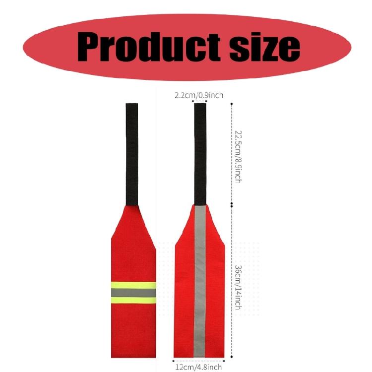 Kayak Warning Flags with Webbing Safety Tow Flags Canoes Redness Warning Flags for Kayak Towing Canoes Truck Enduring