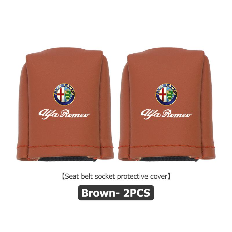 For Alfa Romeo Car Seat Belt Socket Cover Protection Case Anti-Scratch Seatbelt Clip Protector Cover GT Stelvio F1 Brera Volante