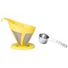 Stainless Steel Coffee Filter Set with HLB18 Measuring Spoon Meshs Filter Funnel Coffee Funnel Suitable for Coffee