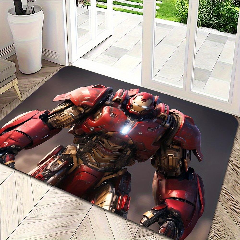 1pc MARVEL Superhero & Classic Movie Hero Floor Mat - Durable Polyester, Machine Washable, Rectangular Design for Living Room,