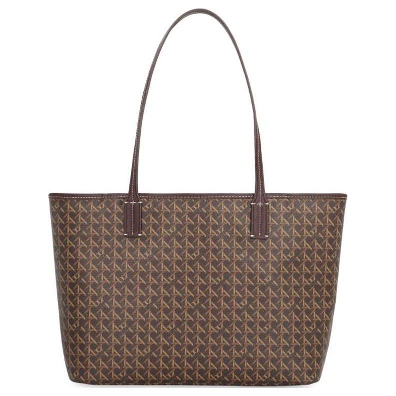 Tory Burch Ever-Ready Series Full Print Vintage Pattern Coated Canvas Tote Bag Women tote bags Brown 147748-207