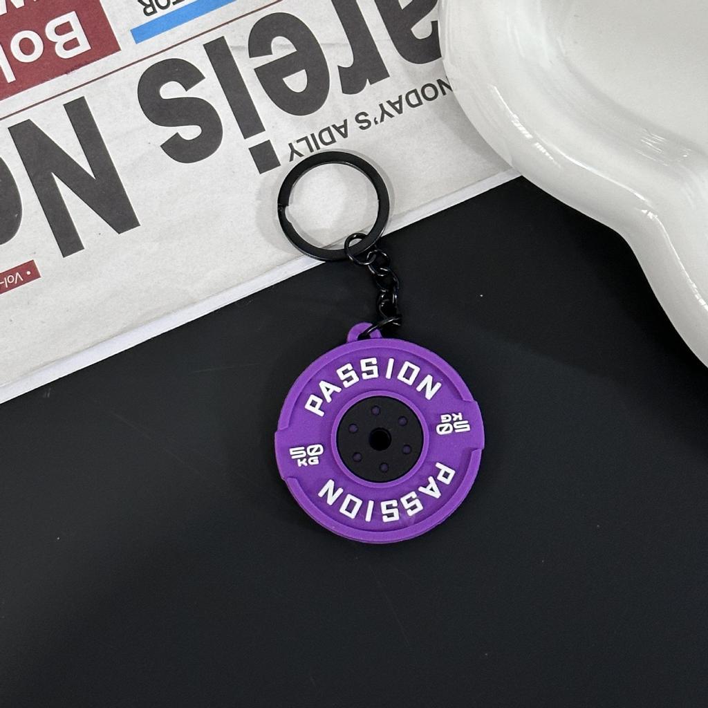 Fitness Series Gummi-Schlüsselanhänger: Hantel- & Kurzhantel-Anhänger für Geschenke