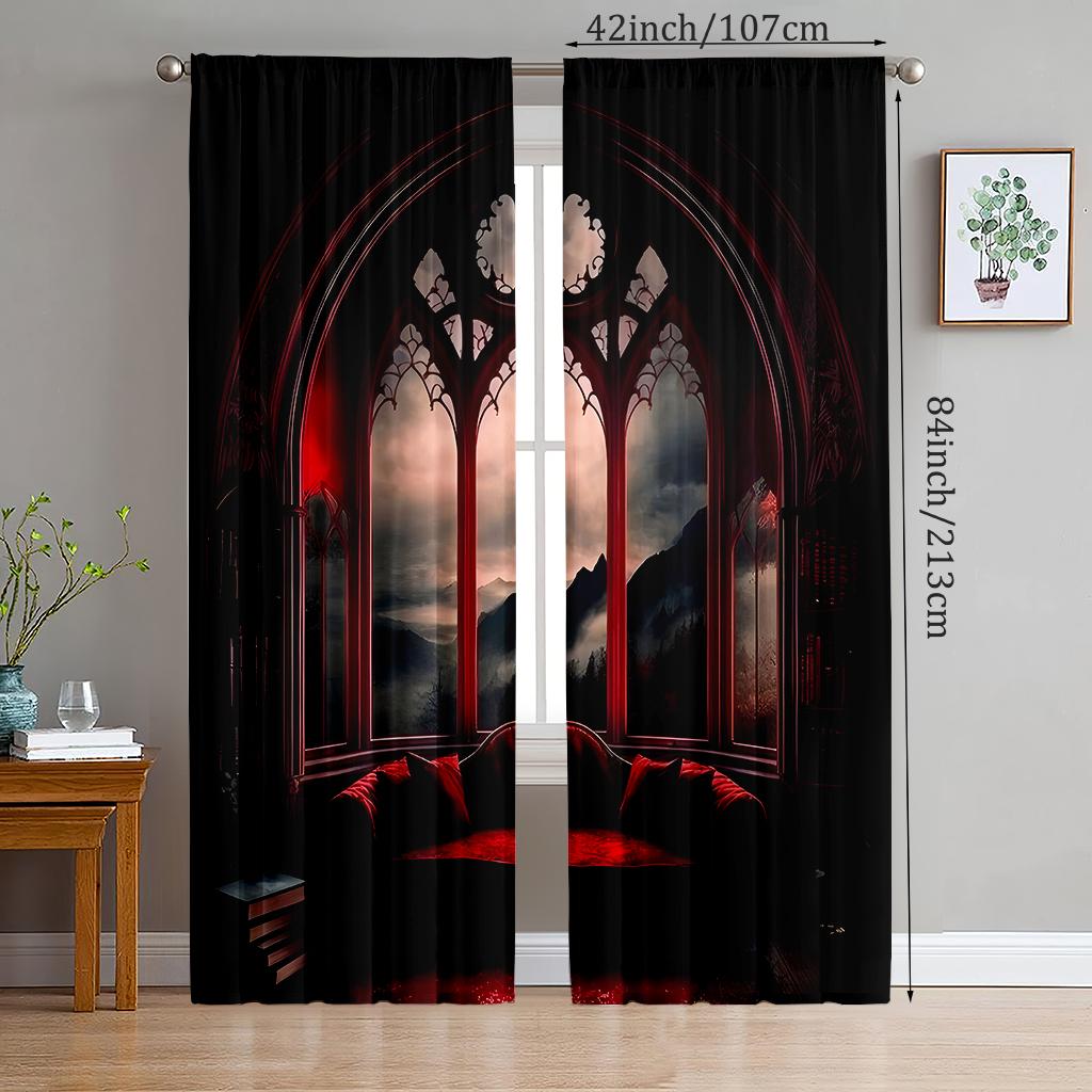 

2pcs- Dark simulation sofa polyester curtains, pole bag curtains 42 * 84, bedroom, living room, family room decoration 14Wx39L(35x100CM)x2