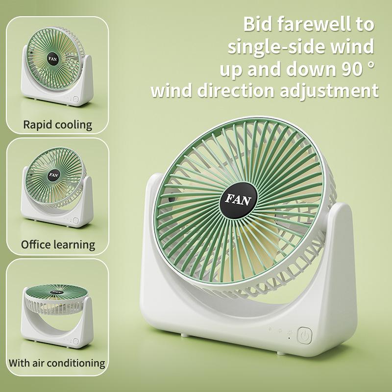 Desktop Electric Fan Small And Portable Home Office Learning Outdoor Camping Office Desk USB Charging 3-Speed Adjustable Cooling