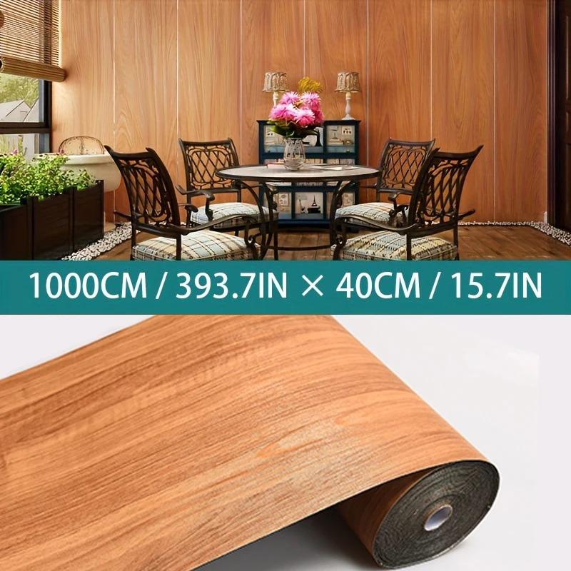40CM Antifouling Roll Material Wood Grain Self-adhesive Wall Sticker Floor Sticker Background Wall Decoration Bedroom Kitchen