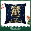Blue Golden Christmas Snowflakes Cushions Pillowcase Polyester Cushion Cover Throw Pillow Pillowcover Home Car Sofa Decor