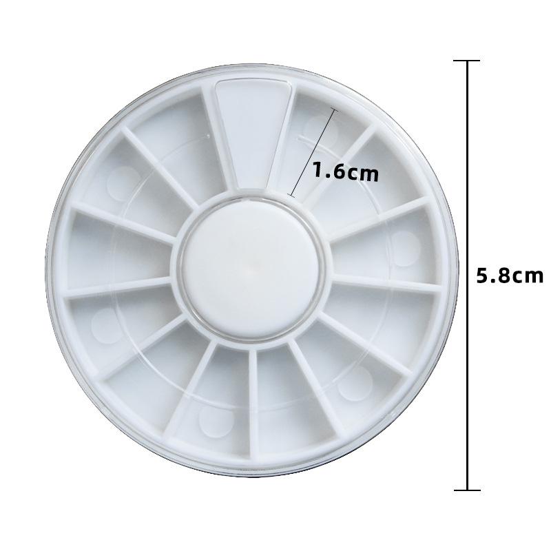 

Nail Art Rhinestones Transparent Storage Box - 12 & 6 Grids Jewelry Compartment for Nail Accessories