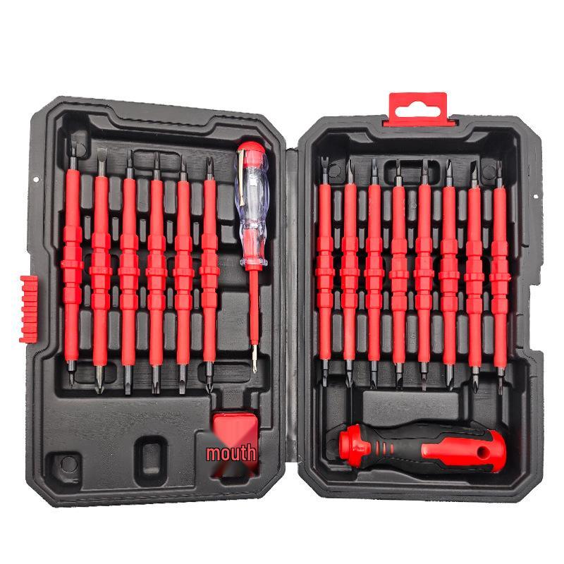 31-in-1 Magnetic Insulated Screwdriver Set – High Voltage Resistant, Phillips & Flathead for Electricians