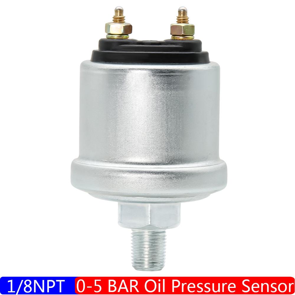 Universal 1/8 NPT M10 0-5 BAR 0-10BAR Mechanical Oil Pressure Sensor Replacement for Oil Pressure Gauge Car Auto Boat