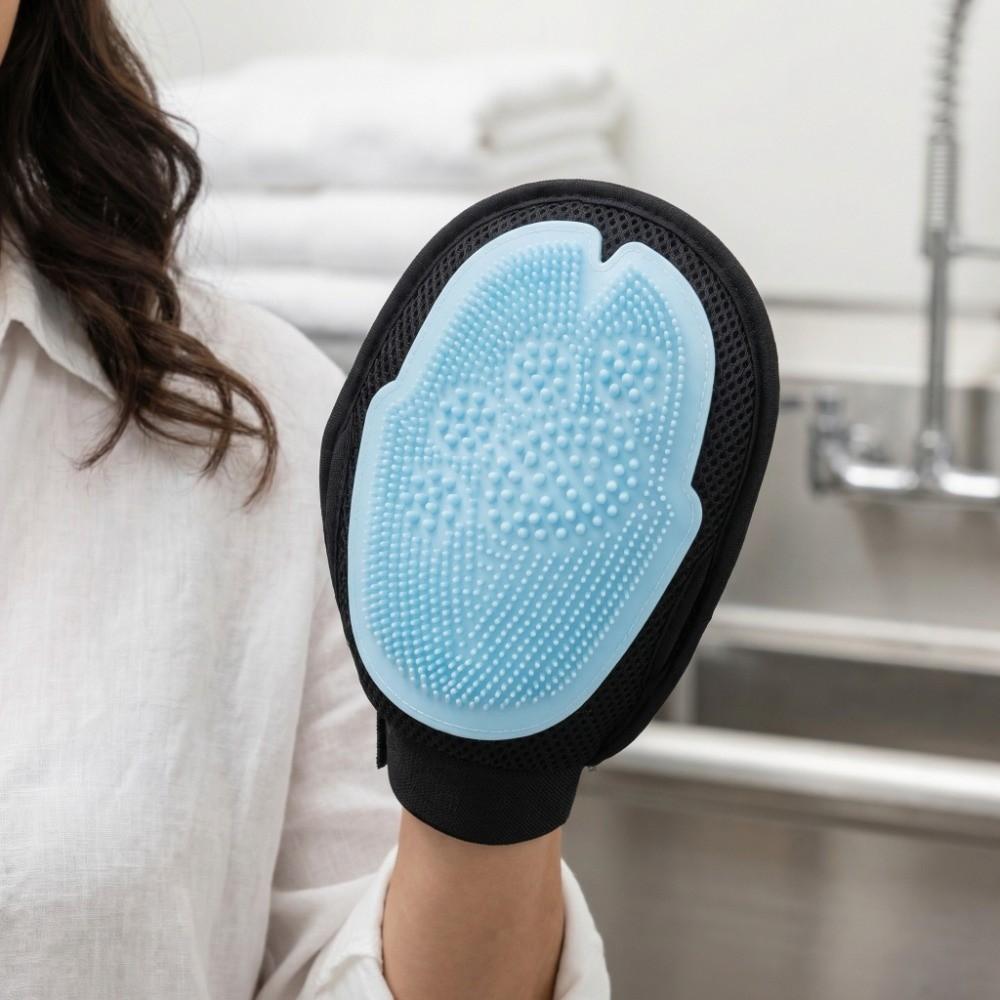 Pet Comb Cat Deshedding Comb Double Sided Pet Bath Brush Dog Cat Bath Massage Gloves  Bathing