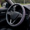Car Steering Wheel Cover, Suitable For 15 Inch Diameter, Shiny Crystal Diamond Steering Wheel Protective Cover