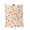 Warm Halloween Flannel Blanket - Cartoon Ghost & Pumpkin Design