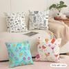 Cocktail Pattern Cushion Cover Soft Short Plush Pillow Cover Smooth Cozy Texture Aesthetic Cushion Case Home Decor