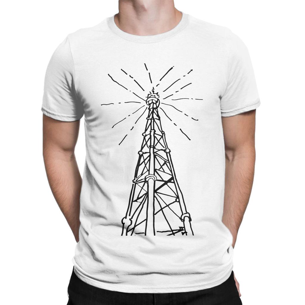 Novelty Vintage Ham Radio T-Shirts for Men Crewneck Pure Cotton T Shirt Short Sleeve Tee Shirt Plus Size Clothing