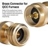 QCC Furnace to Propane Gastank Adapter Outdoor Camping Picnic Stoves Accessory Brass Connector for
