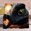 Black Dragon Flannel Throw Dark Fantasy Dragon Print Soft Warm Cozy Plush Sofa Decor -QJY