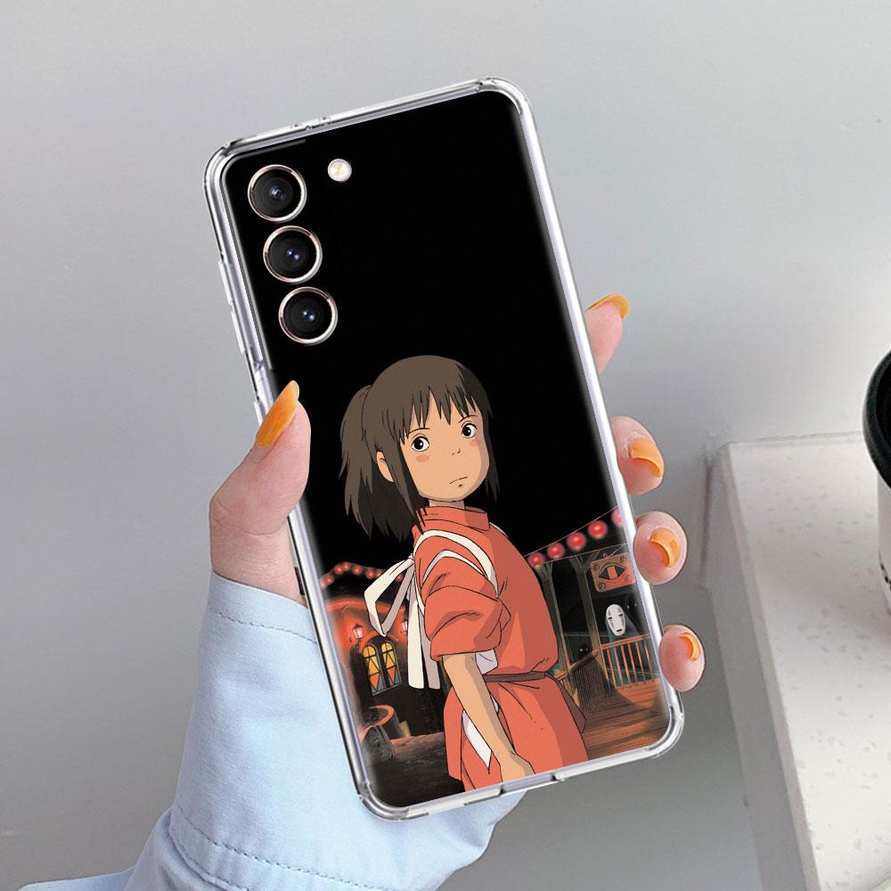 

Прозрачный мягкий чехол для Samsung Galaxy S20 FE S21 Ultra S10 Plus S10e S9 S8 Note 20 10 Lite 9, чехол для телефона, чехол в стиле аниме «Унесенные призраками» Samsung Note 9