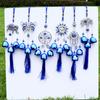 Bells Blue Eyes Wind Chime Handmade Metal Wind Music Bell Car Pendant  Garden Decoration