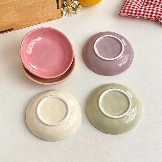 Ceramic Dipping Sauce Dish for Hot Pot BBQ Small Condiment Plate for Sushi Soya Sauce Vinegar Dishwasher Safe Appetizer Bowl