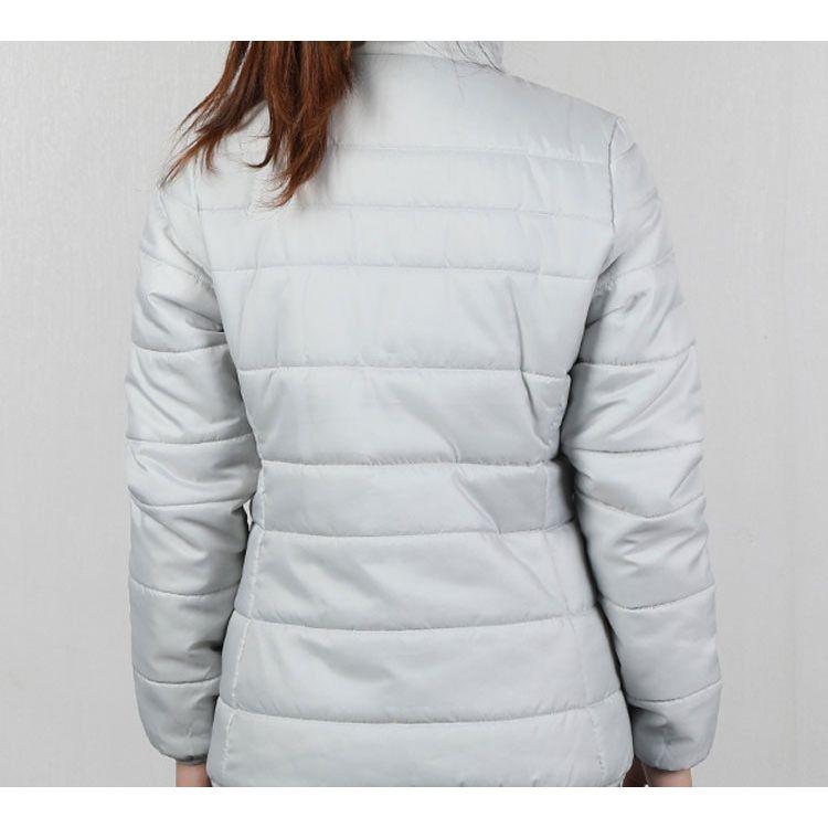 Puma Solid Color Short Cotton Jacket Winter Women Jackets Light-Gray 594760-39