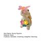 Statue de Jardin Lapin Figurine Lapin en Résine avec Papillon Art de Jardin Imperméable pour Patio Balcon Pelouse Pendaison de crémaillère Cadeaux d'Anniversaire pour Maman Grand-mère Femmes