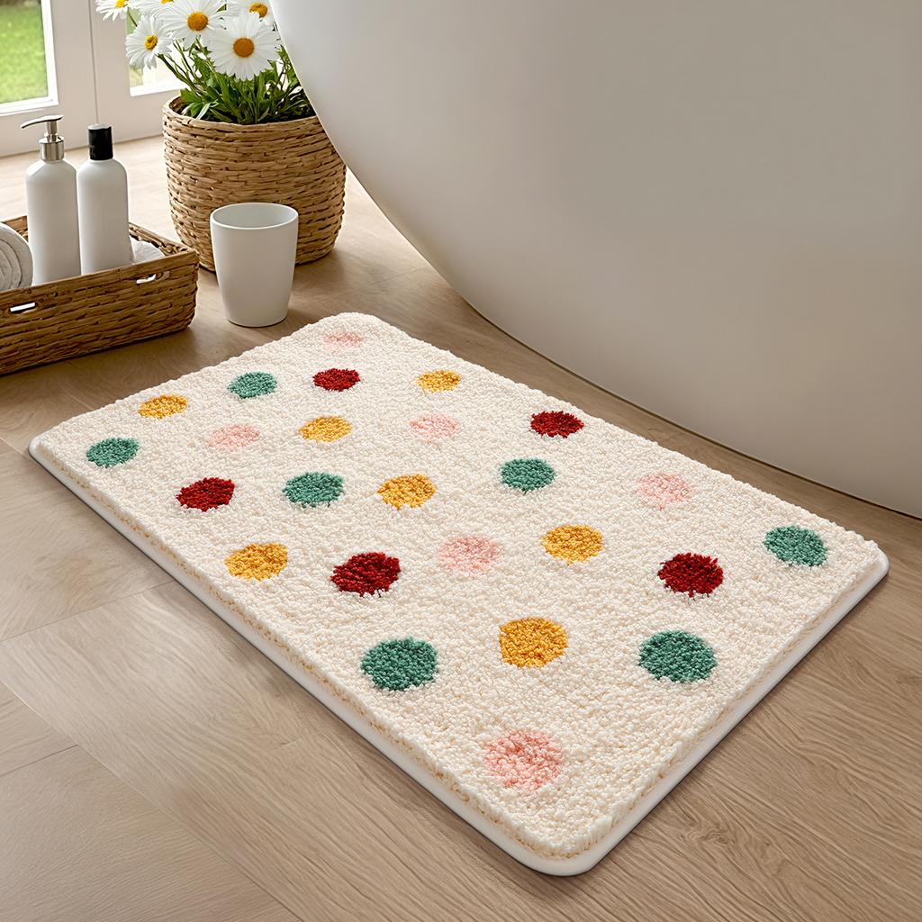 Thickened bathroom absorbent cushion floor, non slippery toilet seat cushion at the bathroom entrance bathroom rug