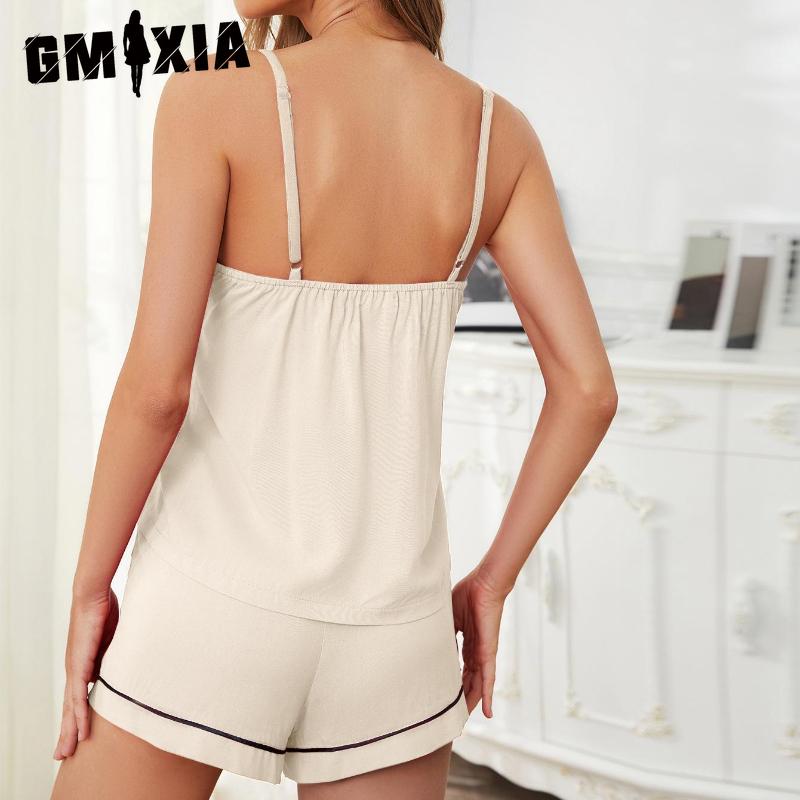 GMXIA Sexy Pyjamas Female Summer Thin Suspenders Shorts Homewear Suit