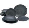 CreaTable Service Made of Slate, Black, 12 Pcs (20540)