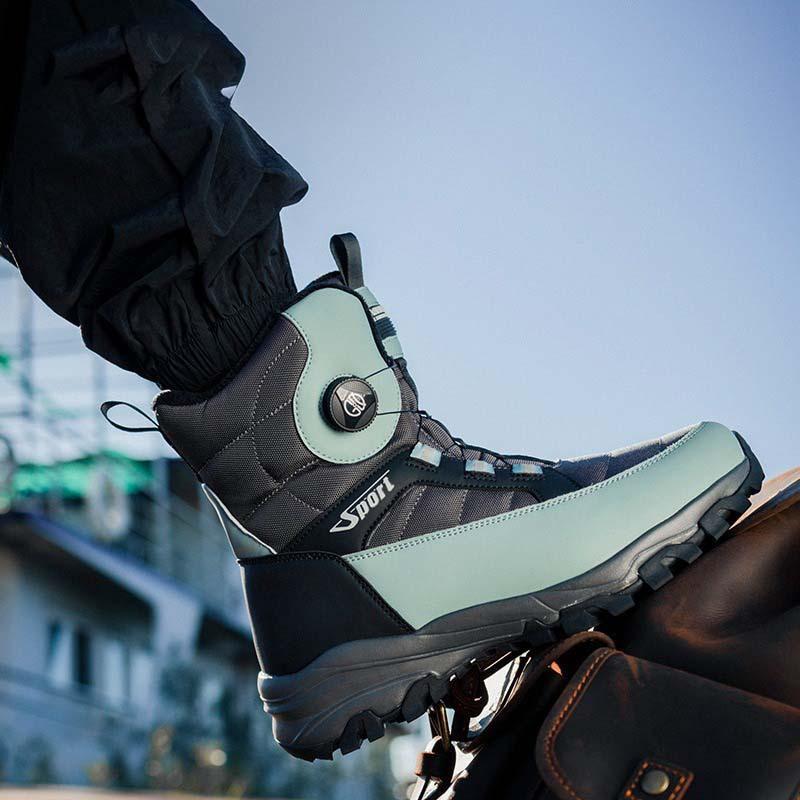 Men's Winter Cold -40 ° Thickened Padded Waterproof Comfortable Warm Lightweight Hiking Non-slip Thick Sole Cushioning Snow Boots Martin Boots