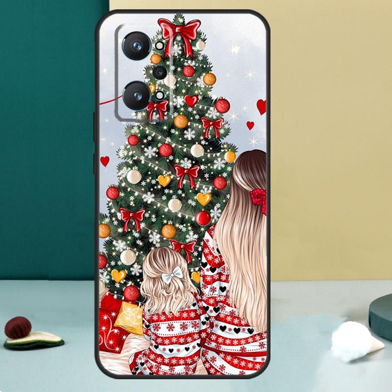 Fashion Girl Merry Christmas For OPPO Realme C33 C55 C35 C31 C30 C21Y C25 C11 C15 GT Neo 5 3T 2T 8 9 10 11 Pro Plus Case