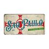 Vintage BRAZIL Landmark License Plate Rio De Janeiro Metal Sign City State Decorative Car Plate Bar Pub Garage Club Wall Decor