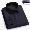 2026 Men's Long Sleeve Wrinkle-Resistant Wool Shirt - Pure Color, Business Casual, High-End Style for Middle-Aged Men