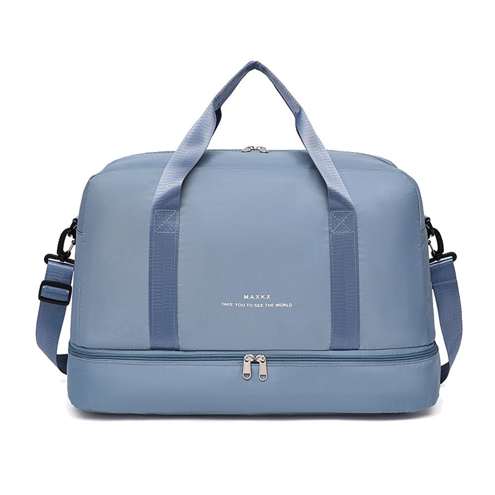 Large Capacity Sports Bag Adjustable Shoulder Strap Dry and Wet Gym Bag Multifunctional Solid Color Duffle Bag Weekend Use