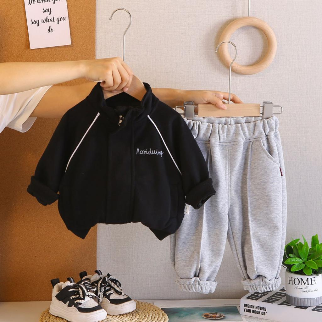 Kids Casual Long-Sleeve Set, Comfortable Daily Wear Outfits