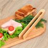 Magnetic Bamboo Toaster Tongs Kitchen Toast Tongs for Cooking Natural Bamboo Kitchen Utensils
