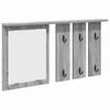 Wall Mounted Coat Rack Grey Sonoma 85 X 10 X 45 Cm