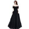 Black Banquet Evening Dress 1011 New Summer Temperament Niche Light Luxury Catwalk Dress Annual Meeting Hosting Dress