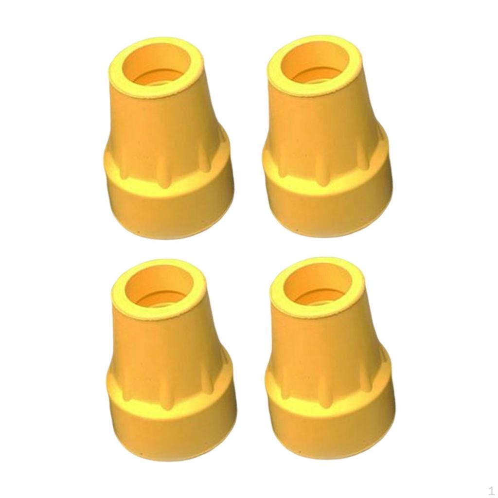 4 7/8 Inch Rubber Cane Tips, Heavy Duty Replacement, Easy to Install for Aluminum And Wood Crutches,