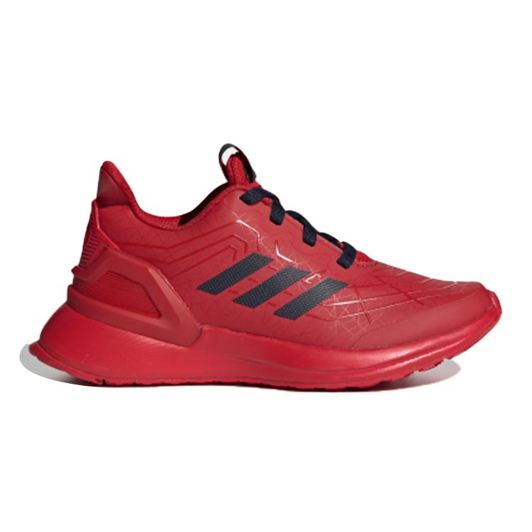 adidas Rapidarun Spider Man K Non Slip Lightweight Mid Top Kids' Running Shoes Red Black Kids' G27557