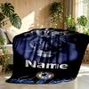 Custom Name Personalized football club F.C Print Blankets, Home Decor, Bedroom, Sofa, Camping, Couch, Gifts for Birthday Christmas