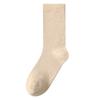 5 Paar Damen Frühling und Herbst Reine Baumwolle Einfarbig Reine Baumwolle Sport Verdickte Mittellange Socken