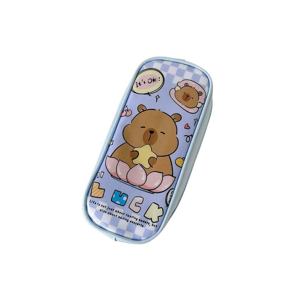 Desktop Storage Cartoon Capybara Stationery Bag Cartoon PVC Pencil Pouch  Children