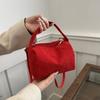 Fashionable Chic Simple Striped Corduroy Shoulder Crossbody Bag For Women