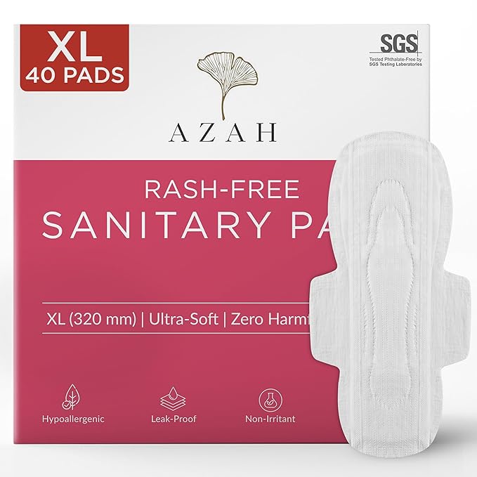 

Sanitary Pads for Women XL [Pack of 40] 100% Rash-Free sanitary napkins | 3x More Absorption, XL [Pack of 20]