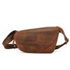 2026 Men's Leather Retro Chest Large-capacity Crazy Horse Leather Mobile Phone Waist Casual Men's Designer Luxury Bag