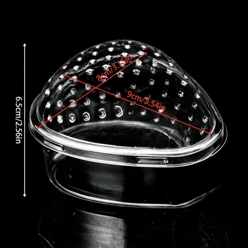 50/100pcs Strawberry Dessert Packaging Box Disposable Cute Dessert Boxes Flip Lids Durable PET Plastic Freezer-Safe Dessert Box Other