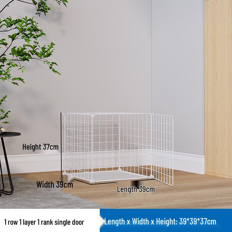 Two-Tier Indoor Cat Villa: Spacious Cage for Large Cats 1-Level, 1-Column, 1-Row [Portable]